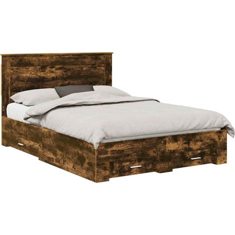Maison Exclusive - Bettgestell mit Schubladen mit Kopfteil Holzwe