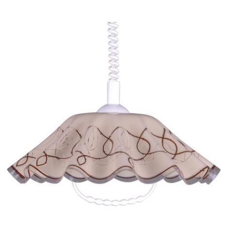 Suspension chapeau beige/bordeaux Ø40 E27 Kaja Mariona
