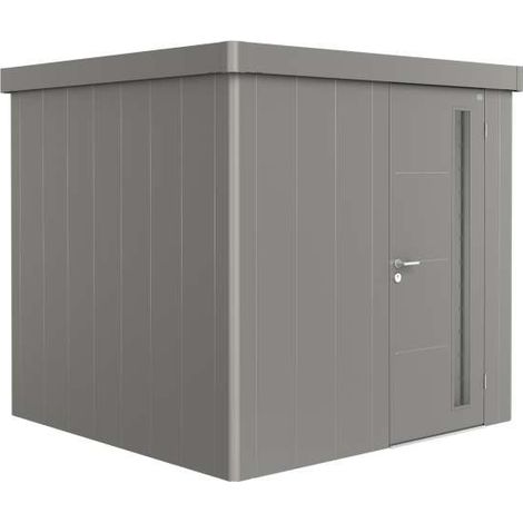 Casetta per attrezzi Neo 2B porta standard, grigio quarzo metallizzato