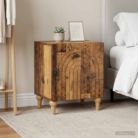 vidaXL Bedside Cabinet 2 pcs Old Wood 43 x 34.5 x 50 cm (1/5)