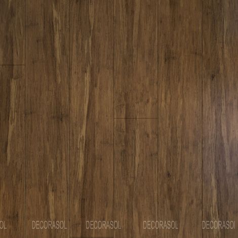 Parquet Massif Bambou Haute Pression - Verni Mat - Carbonisé Café - Compatible Pièces Humides - larg. 13 cm (1/2)
