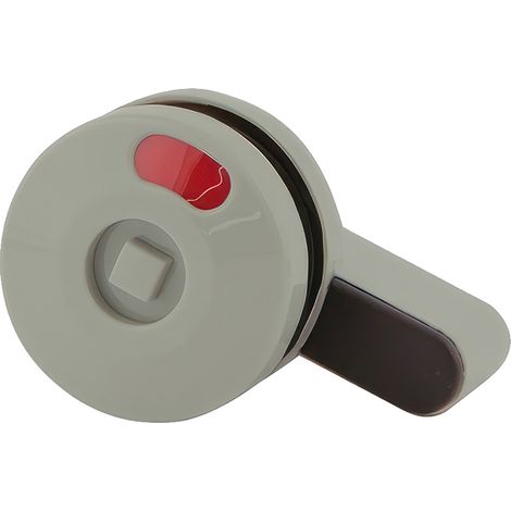 Verrou rotatif + cale de verrou en nylon pour cabines sanitaires de 10 ou 13 mm, coloris gris agathe (RAL 7038) HOMEWELL
