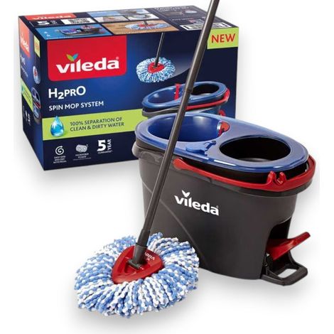 Mop lavapavimenti a doppio serbatoio con pedale spinmop H2PRO