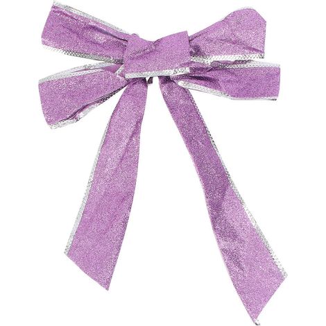 Couronne de Noël à nœud papillon pailleté, ornement et accessoires pour sapin de Noël, décorations de fête pour la maison, le bureau, les magasins et les hôtels (violet)-Purple