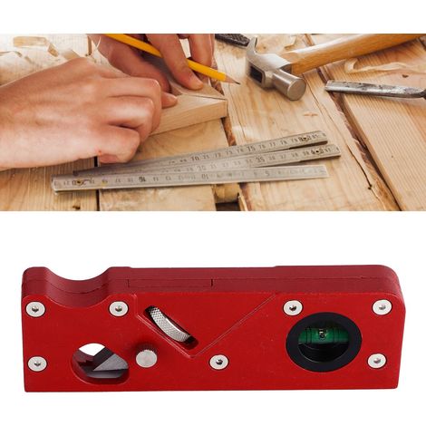 Fasenhobel, Feinhobel, Fasenwerkzeug für die Holzbearbeitung, Hobel zum Entgraten von Kanten und Ecken, 45°-Fasenhobel, rote Ausführung (1/5)