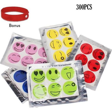 Crea – Pack of 300 mosquito repellent stickers – Citronella essential oil – Non-woven fabric – Diameter 2.5 cm – Weight 20 g