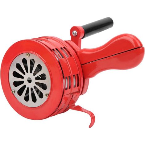 Sirène à manivelle rouge portable, alarme manuelle 120 dB pour écoles et troupes (1/4)