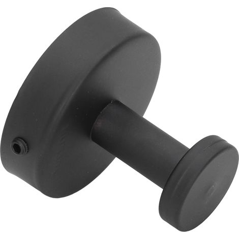 Schlichter schwarzer Wandhaken aus Edelstahl 304 für Handtücher und Kleidung, ideal für Badezimmer oder Küche. (1/5)