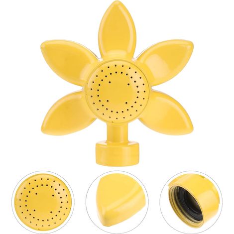 Arroseur de pelouse - 10-8 cm, motif floral jaune - Lot de 2 - Arroseurs à embout métallique pour petites pelouses - Aire de jeux pour enfants (1/3)