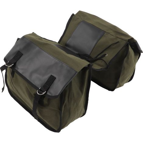 Sacoche arrière vélo portable grande capacité, sac de queue VTT pour cyclisme vert militaire (1/5)