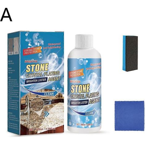 Agent de placage cristal pour pierre, polissage et revêtement de la pierre, nettoyant pour marbre 100 ml (1/4)