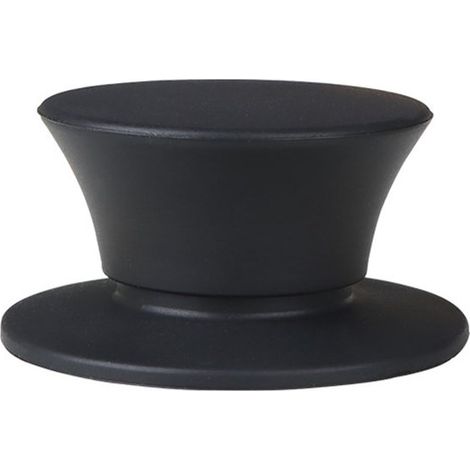 Pomo universal para tapas de ollas (juego 2), Mango repuesto resistente calor, Silicona suave tacto superficie antideslizante, 5,8 x 5,8 x 3 cm (1/2)