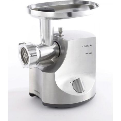 Kenwood – Hachoir électrique à viande 2000W – Capacité 3kg/min – 3 grilles – 2 adaptateurs saucisses – Aluminium brossé - MG700 (1/2)