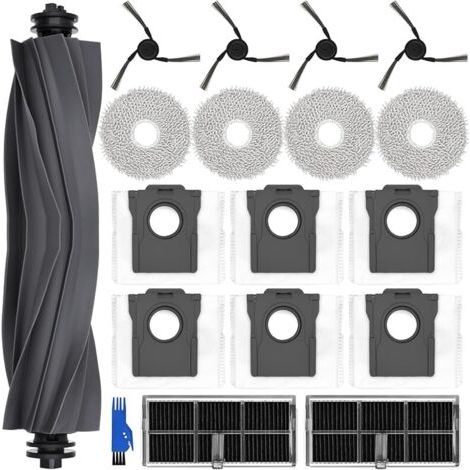 Kit accessoires pour dreame X40 Ultra Complete / L40 Ultra, 4 serpillères, 6 sacs à poussière, 1 brosse principale, 4 brosses laté (1/5)