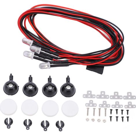Robuste LED-Scheinwerfer aus Kunststoff für SCX10-Modelle, praktisches und helles Autozubehör (1/5)