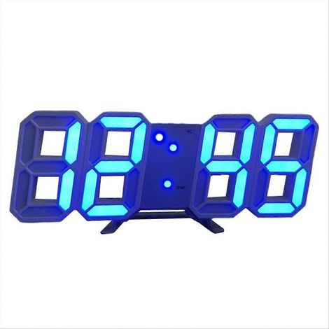 Réveil numérique 3D mural LED, réveil de bureau avec affichage de la température, idéal pour la maison, la cuisine et le bureau. (1/5)