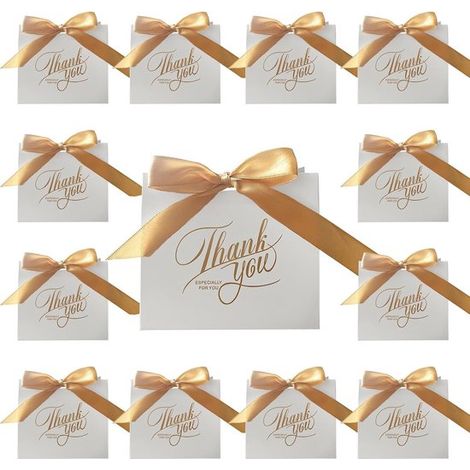 Scatole regalo per matrimoni, 20 pezzi con nastro, ideali per matrimoni, compleanni e feste (115 x 45 x 100 mm) (1/5)