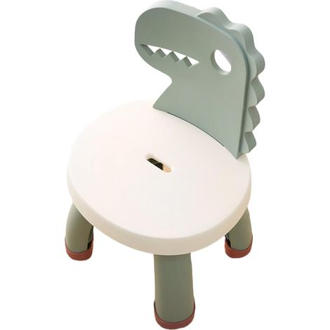 Chaise Dinosaure pour Tout Petit en Plastique Léger Dossier pour Crèche et Jardin (1/4)