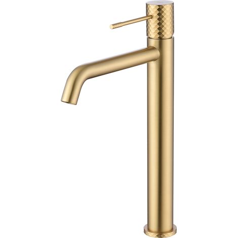 Monomando lavabo alto Génova oro cepillado (1/2)