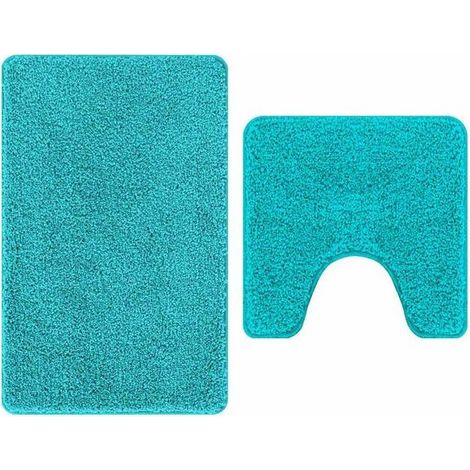 Tapis De Bain - Polypropylène - Antidérapant Latex - Pour Salle De Bain Intérieure - 2 Pièces (50x50 cm Et 60x90 cm) (1/5)