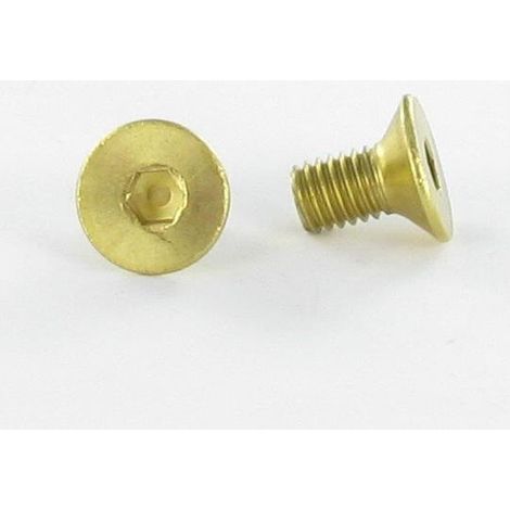 Vis métaux Laiton Clé de 4 HC4 FHC tête fraisée empreinte hexagonale creuse M6X10-10 pièces