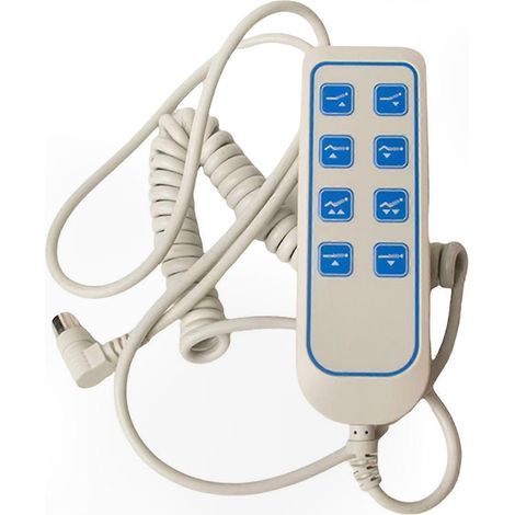 Télécommande de remplacement pour lit électrique avec connecteur 8 broches, panneau de commande manuel à boutons, compatible lits réglables, boîtier de contrôle fonctionnel. (1/5)