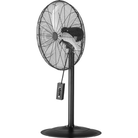 Mophorn Ventilador industrial de pedestal de 61 cm y 85 grados de oscilación con ajuste de altura y 3 velocidades. Ventilador de piso ideal de alta potencia. (1/5)