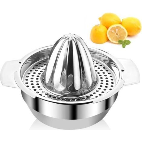 300ml Citrus Juicer, Manual Stainless Steel 201 Citrus Juicer, Dishwasher Safe, Easy-to-Clean Lemon Press (1/4)