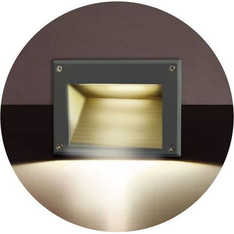 Lot de 3 Appliques LED Encastrables Extérieur 3W 3000K IP65 Éclairage Escalier Terrasse Allée Jardin . (1/4)