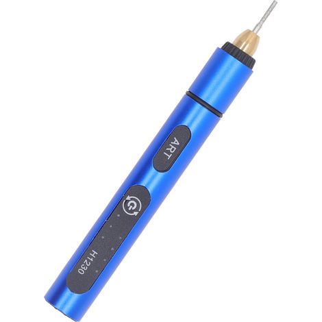 Elektrischer Gravierstift aus Aluminiumlegierung, Mini-Graviermaschine für unterwegs, wiederaufladbar über USB 5V, 4 Spitzen, blau (1/5)