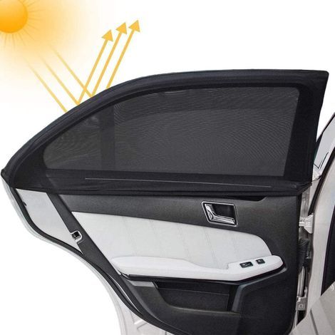 Pare Soleil Voiture Bébé, 2 Ventilé Pare Soleil Chaussette, Chaussette Voiture par Soleil Arrière pour Bébé et Parents,Universelle Sans Espace Pare soleils auto avec Protection Solaire UV(100 x 50 cm) (1/4)