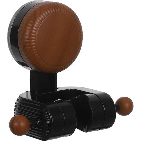 Support de pommeau de douche OUNONA en plastique noir à angle réglable avec double crochet et fixation robuste et stable. (1/5)