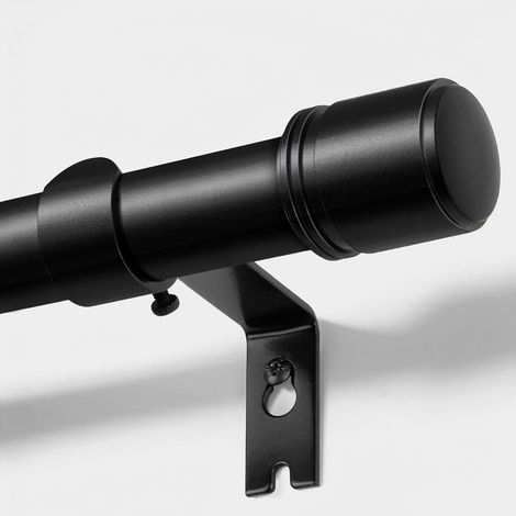 Tringle à Rideaux Noir - 1 Pièce - Métal Robuste - Extensible 80-148 cm - Pour Salon et Chambre - Diamètre 25 mm
