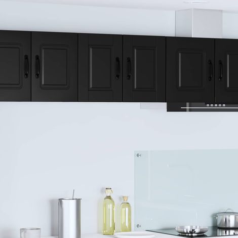 Küchenschrank 2 pcs Schwarz 30 x 31 x 40 cm Holzwerkstoff