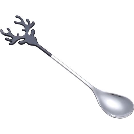 Cuillère À Café - Acier Inoxydable - Décor Noël - Pour Cocktails Et Thé - 14 cm - Lot De 1