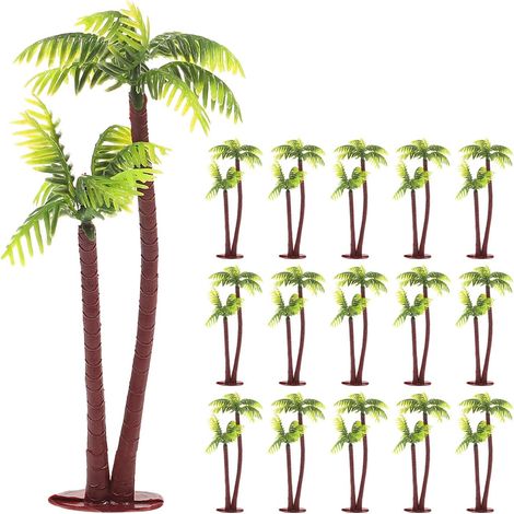 Lot de 50 Mini Figurines de Palmiers Miniatures, pour Table de Sable, Plantes Vertes, décorations Artisanales (1/5)