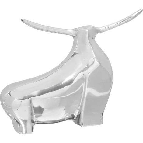 Sculpture de taureau Argent 37 x 44 x 17 cm Aluminium CFW553113 (1/5)