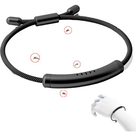 2 bracelets anti-moustiques pour enfants, rechargeables, taille ajustable, usage extérieur et camping (1/5)
