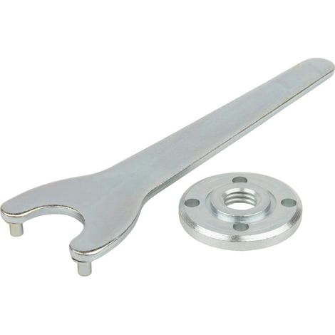 Clé droite pour Meuleuse avec Ecrou M 14 Argent (1/3)