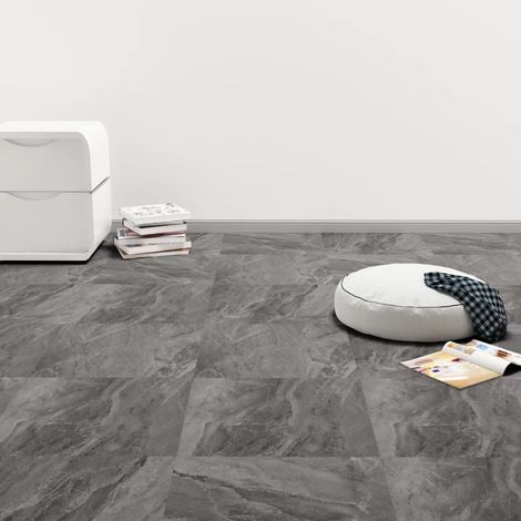 Dalles de plancher PVC autoadhésif 5,11 m² noir avec motif vidaXL (1/5)