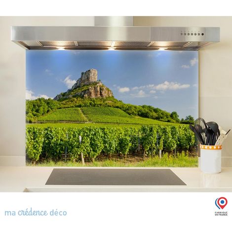Fond de hotte : La Roche de Solutré - Verre trempé - 90 cm - 60 cm (1/5)