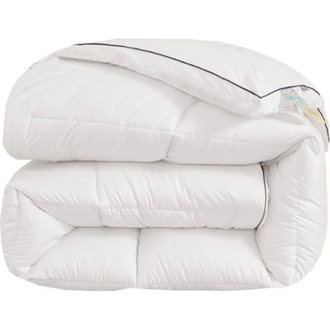 Queen-Size-Feder- und Daunendecke, maschinenwaschbar, leicht, aus Baumwolle, ultraweich, für alle Jahreszeiten, ideal für Hotelbetten. (1/5)