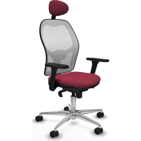 piqueras-y-crespo Sedia da ufficio comfort rosso granato (1/3)