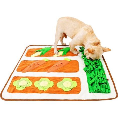 Tapis de Fouille pour Chien (73 x 73 cm), Tapis Snuffle Chien Antidérapant Tapis à Renifler pour Animal dômestique Tapis Educateur Chien Jeux interactif Exercice Lavable Pliable- (1/5)