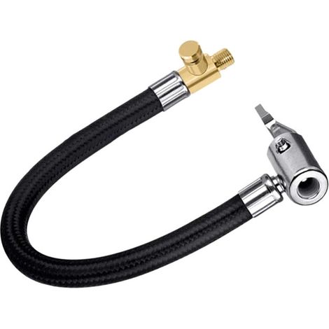 Tuyau d'extension pour gonfleur de pneus, QttvbTna, caoutchouc, 300 psi, noir (1/5)