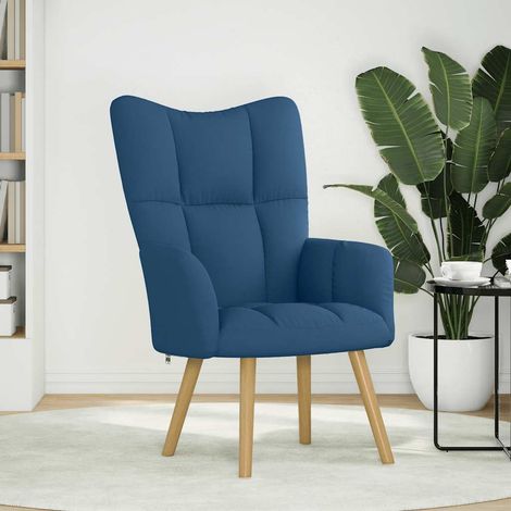 Maison Exclusive - Relaxsessel Blau Stoff (1/5)