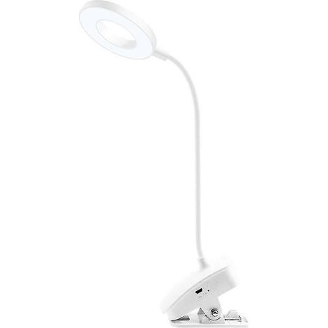 Lampe de lecture, lampe de bureau LED USB avec 3 modes de couleur, lampe de lecture à pince avec protection des yeux, lampe à pince flexible à col de cygne à 360° pour bureau, tête de lit et vidéo (1/5)