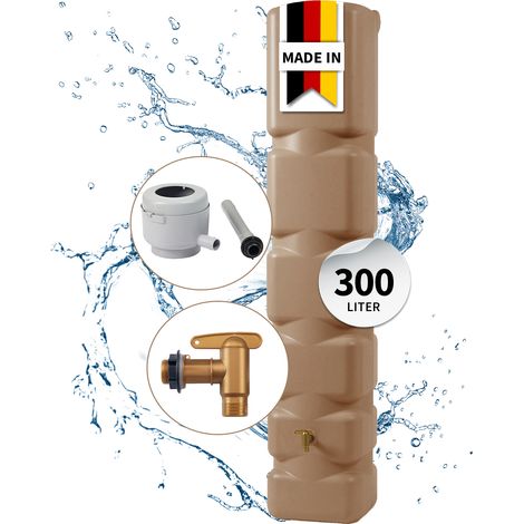 4rain BASIC Wandtank Komplett-Set 300 L, taupe (1/5)