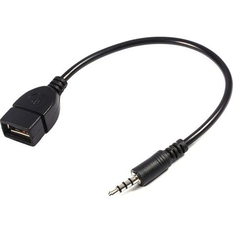 Câble Adaptateur Audio 3.5mm Jack Mâle vers USB-A Femelle pour Connexion OTG (1/4)
