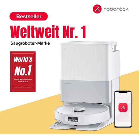[GENERALÜBERHOLTES PRODUKT]roborock Qrevo Edge Saugroboter mit Wischfunktion, Dual Anti-Tangle-System, AdaptiLift™ Chassis, 18.500Pa, FlexiArm Design™ Kantenreinigung, Hebarem Wischmopp, 75℃ Heißwasse